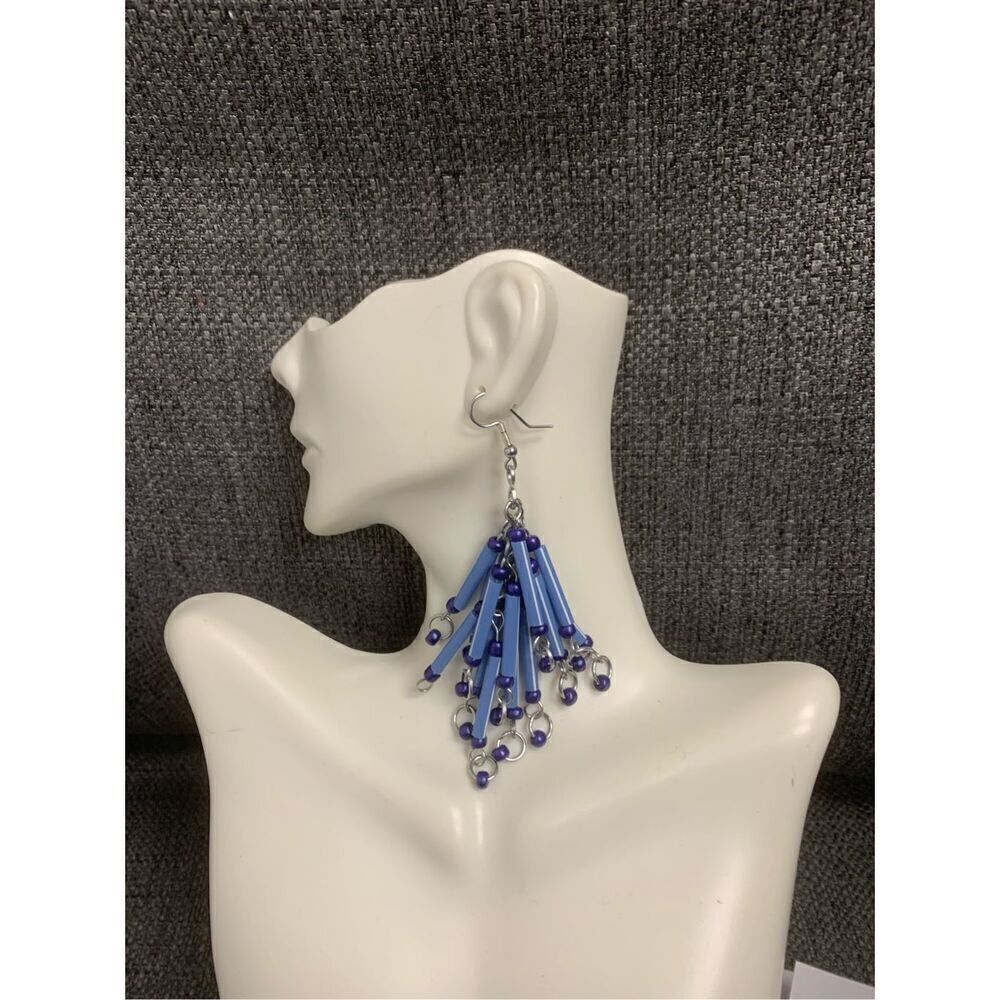 Handmade Straw Dangle Earrings